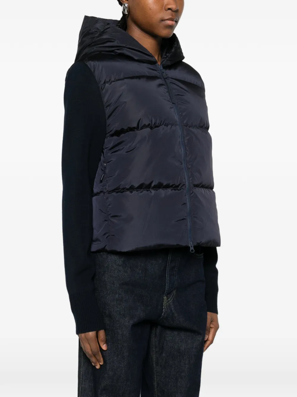  Canada Goose Hybridge Wide Quilt Hooded Jacket - Blue 