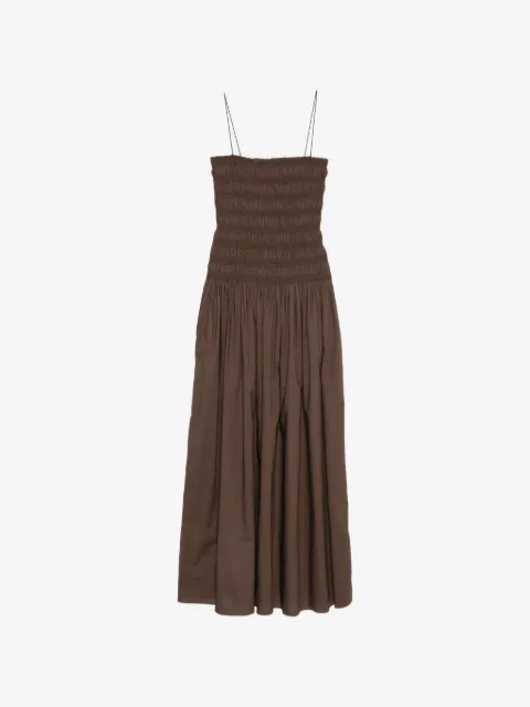 Matteau shirred drop-waist dress