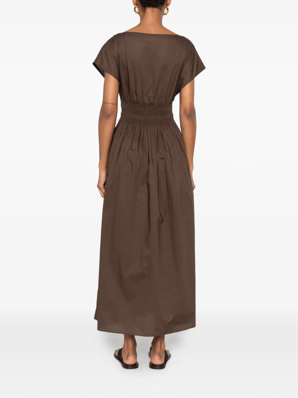 Matteau midi-jurk met gelaagde taille Bruin