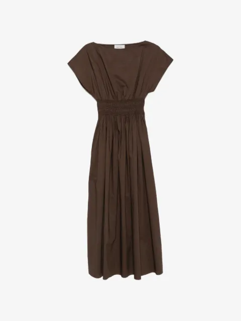 Matteau shirred-waist midi dress