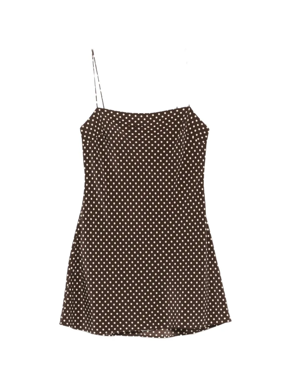 Matteau polka-dot square-neck dress - Brown