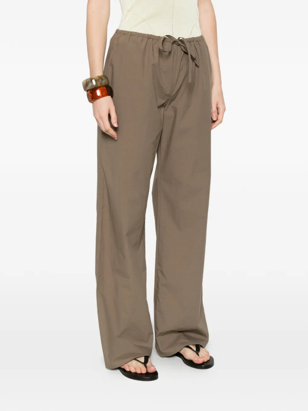 Matteau Straight broek met trekkoord Bruin