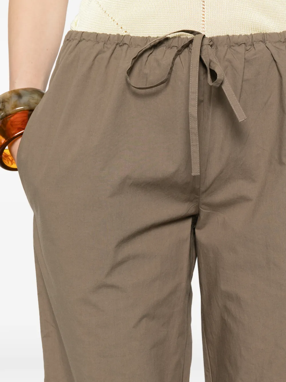 Matteau Straight broek met trekkoord Bruin