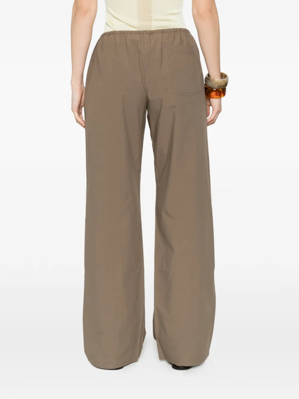 Matteau Straight broek met trekkoord Bruin