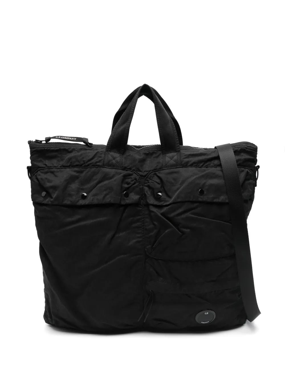 C.P. Company zip nylon tote bag - Nero