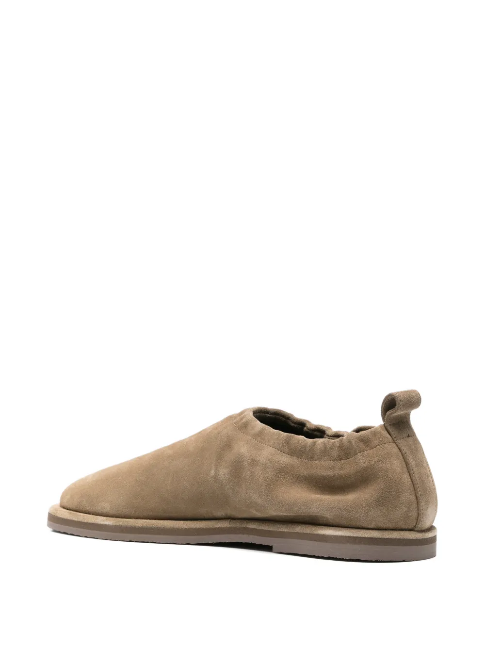 Studio Nicholson Suède slippers met elastische achterkant Beige