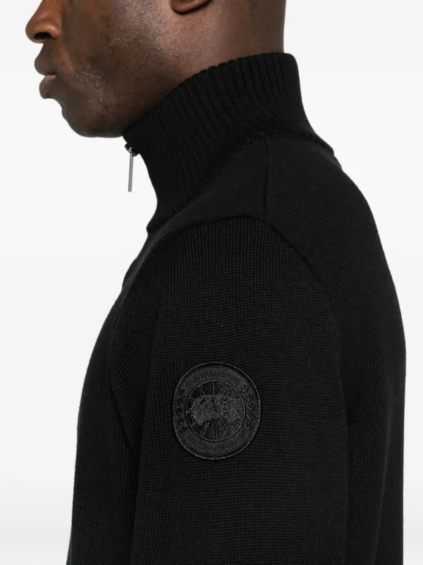 Canada Goose Rosseau ハーフジップ セーター | ブラック | FARFETCH JP