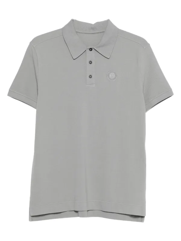 Canada Goose Logo-patch Polo Shirt in Grey
