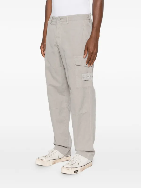 Stone Island 3100041 リネンカーゴパンツ | グレー | FARFETCH JP