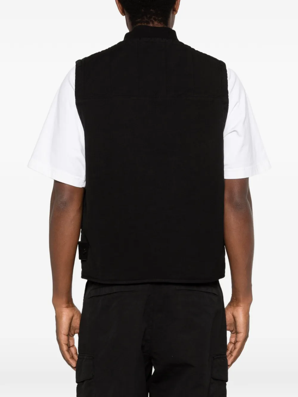 Stone Island Bodywarmer met rits Zwart