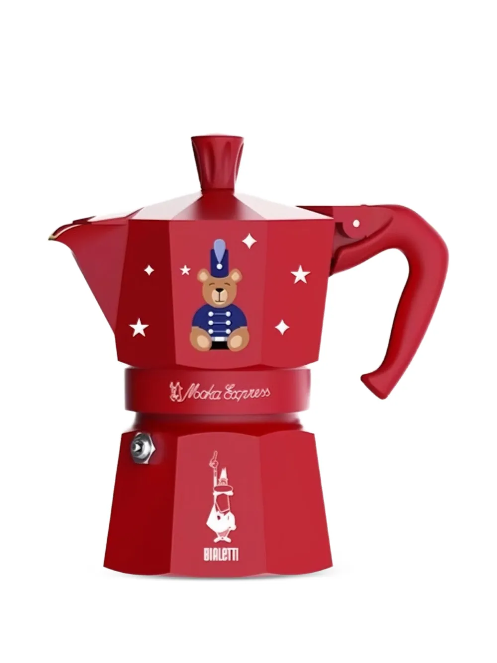 Bialetti bear graphic Moka Express maker | Red | Image 1