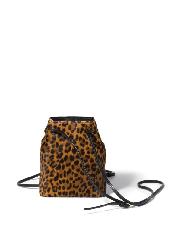 MIUMIU豹柄ミニバッグ・ポーチ Miu Miu leopard-print logo-detail Cross Body Bag | Brown | FARFETCH