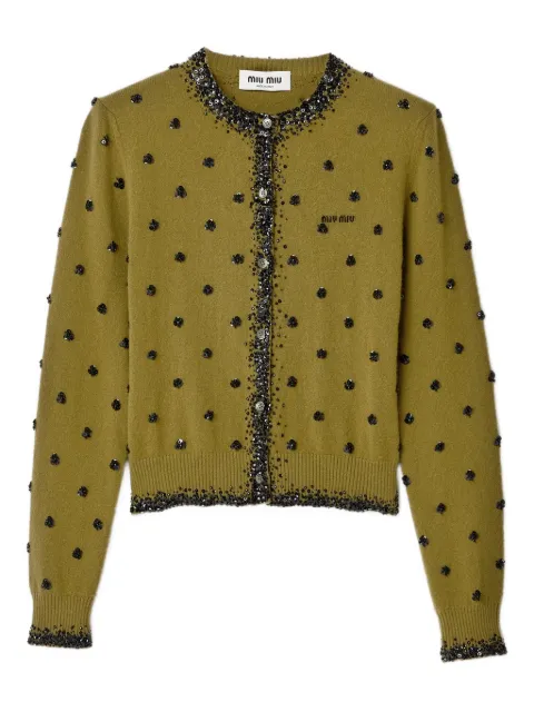 Miu Miu embroidered-details cardigan