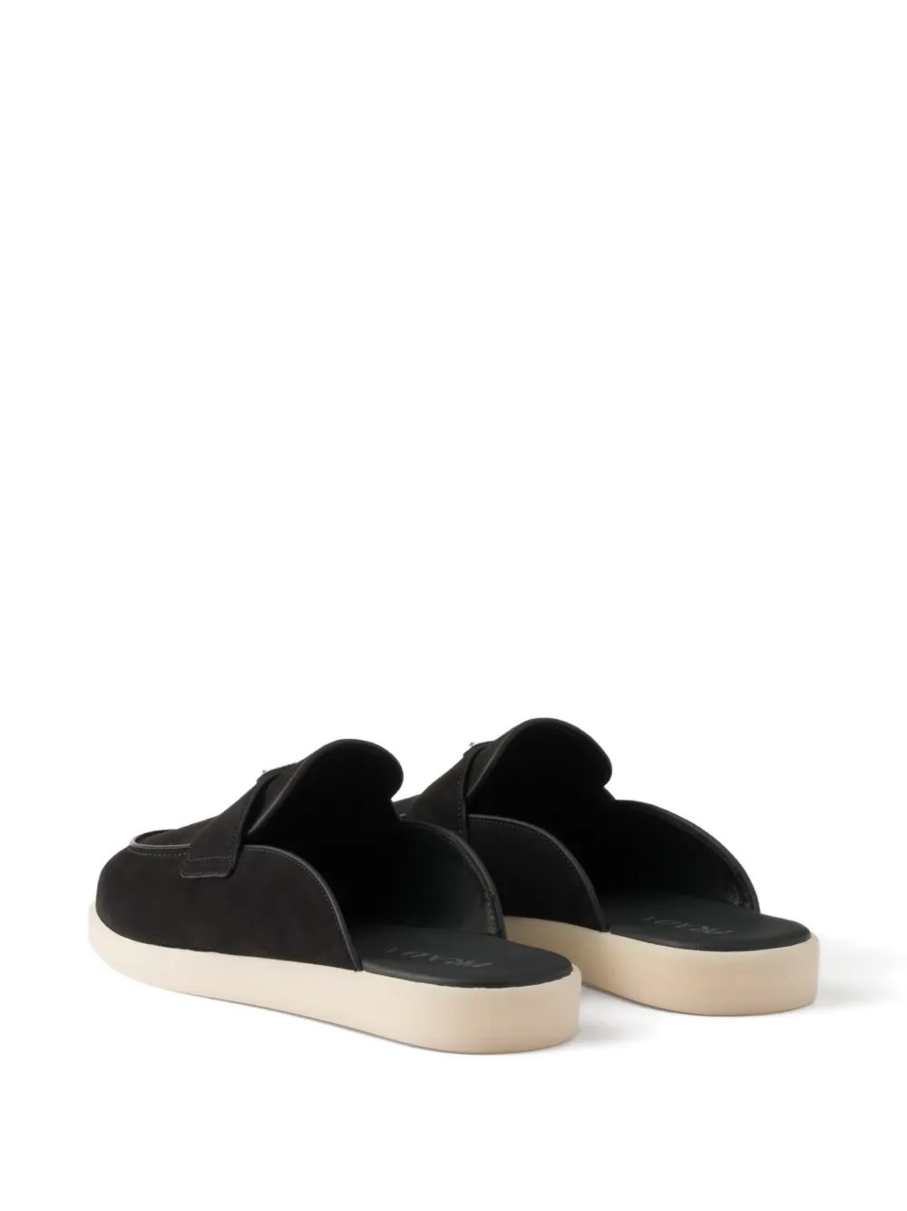 Prada Muiltjes met logoband Zwart