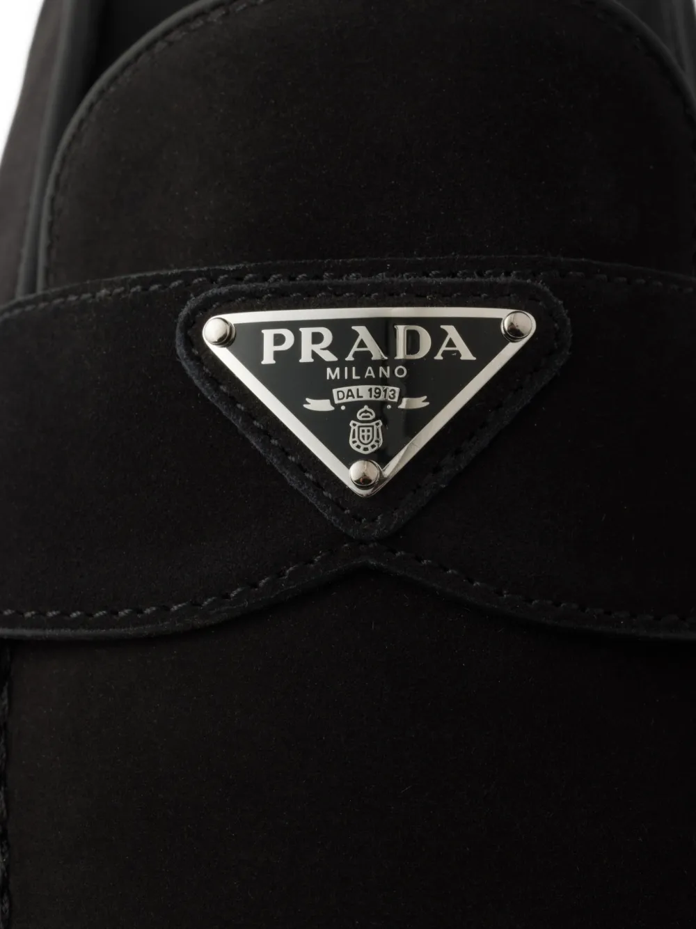 Prada Muiltjes met logoband Zwart