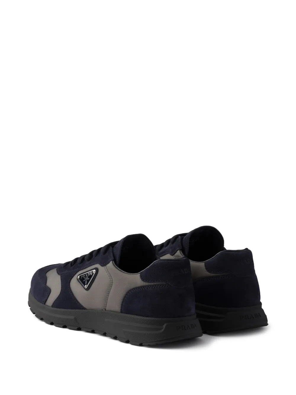 Prada Prax sneakers met triangel-logo Blauw