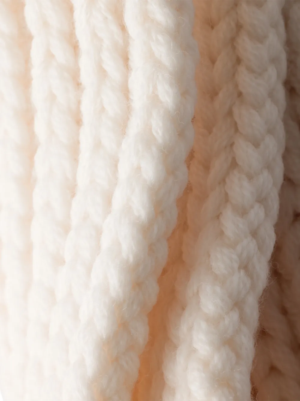 Prada Ribgebreide sjaal met email - Beige