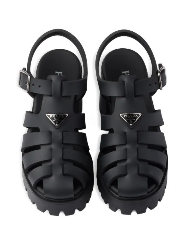 Prada プラットフォーム サンダル | ブラック | FARFETCH JP