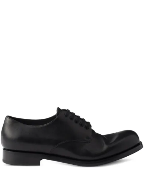 Prada laced leather derby shoes