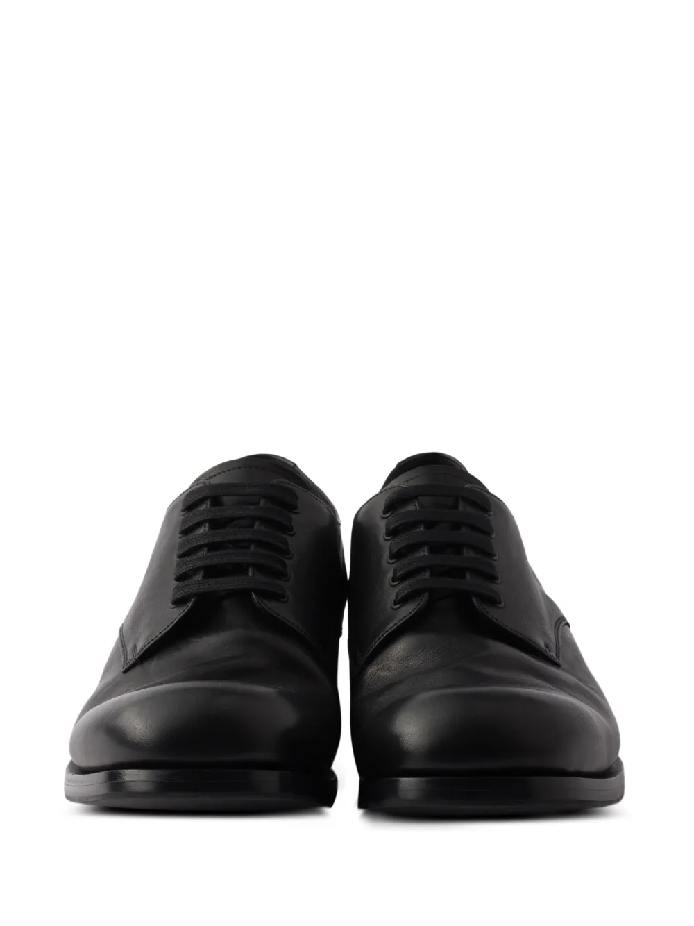 Prada Leren derby schoenen Zwart