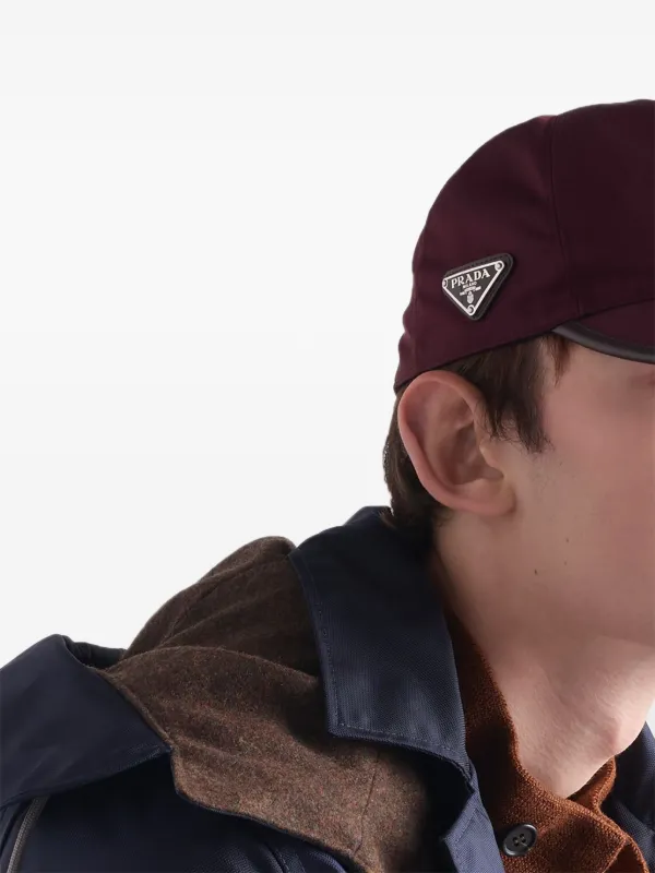 Prada Speedrock Re-Nylon Baseball Cap | Red | FARFETCH display picture 1