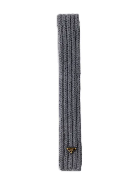 Prada Gestrickter Schal mit Logo