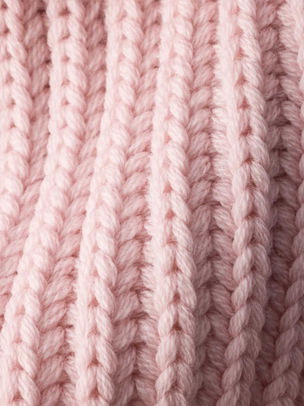 Prada Enameled Triangle Rib Knit Scarf In Pink