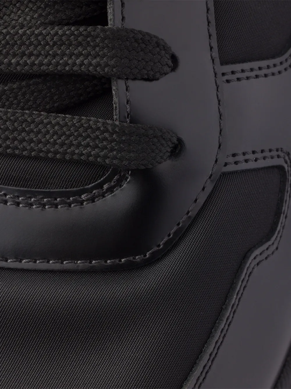 Prada Prax 01 Re-Nylon and brushed leather sneakers Zwart