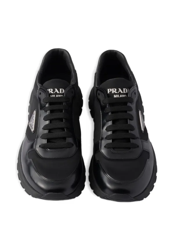 Prada triangle-logo Sneakers | Black | FARFETCH CA