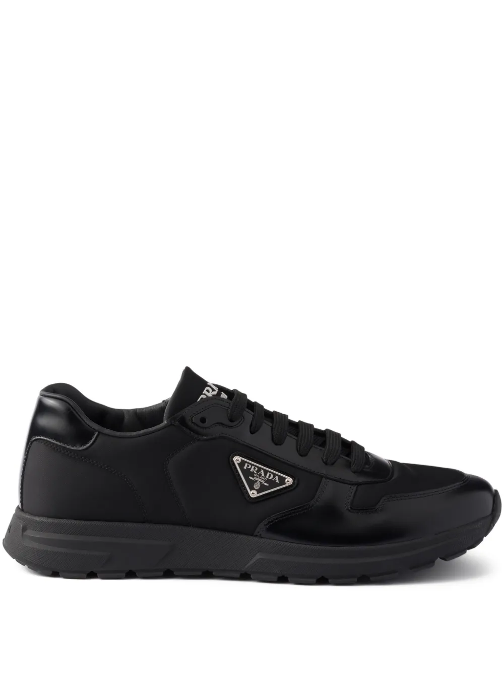 Prada Prax 01 Re-Nylon and brushed leather sneakers Zwart