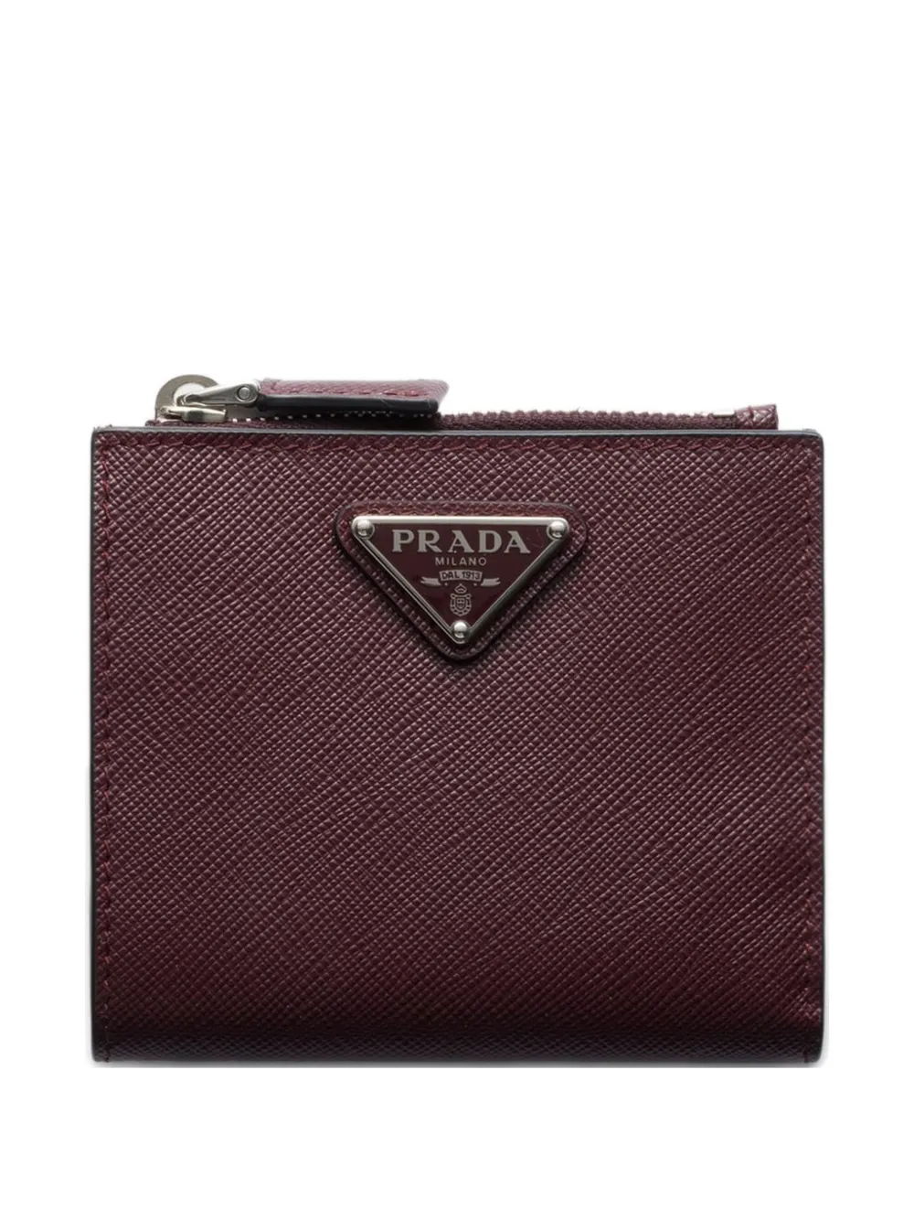 Prada triangle logo saffiano leather wallet | Red | Image 1