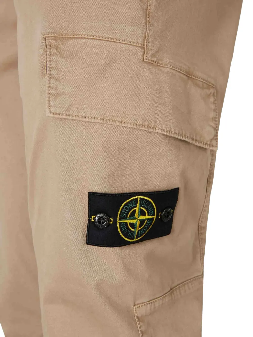 Stone Island Cargo broek met logopatch Beige