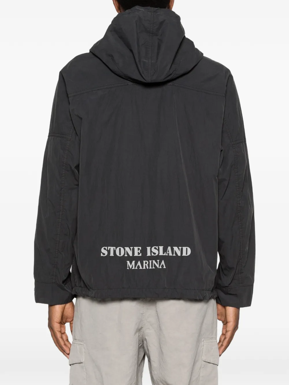 Stone Island Jack met capuchon Grijs