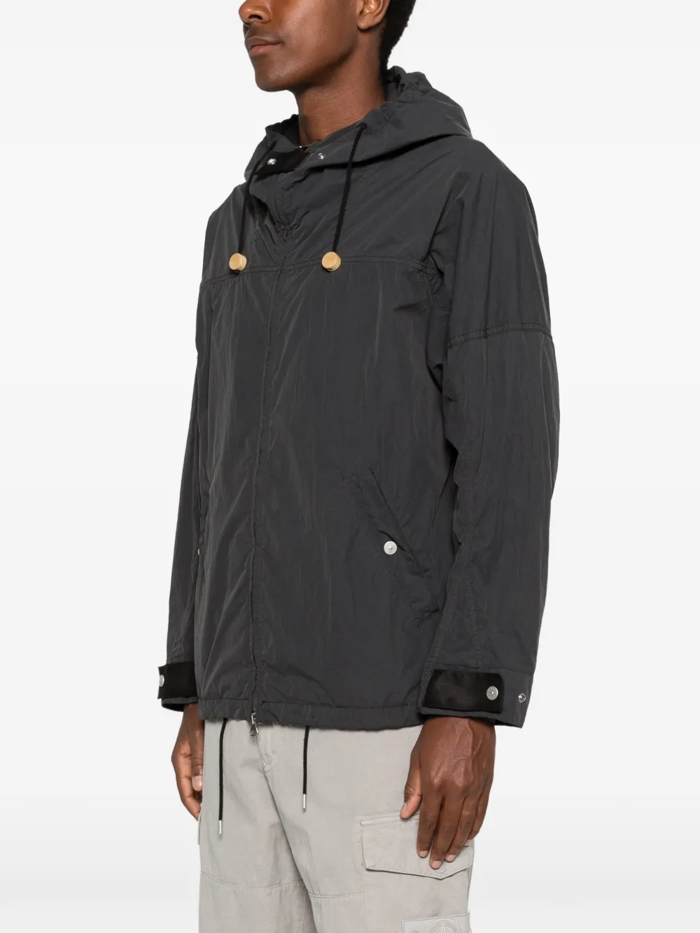 Stone Island Jack met capuchon Grijs