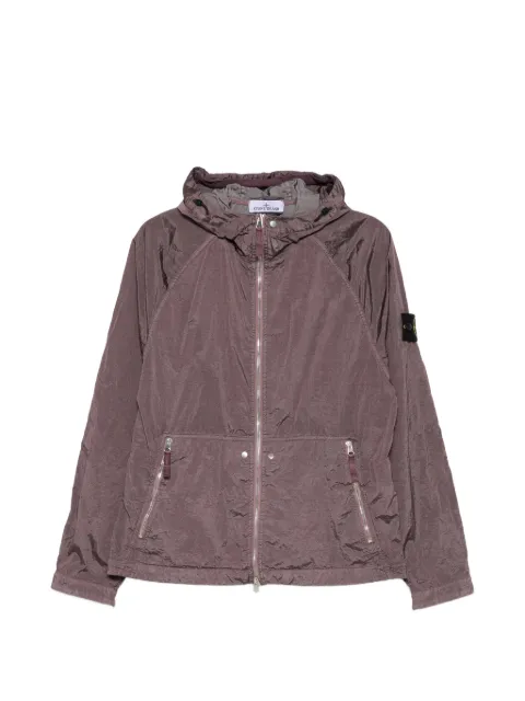 Stone Island logo-patch hooded jacket