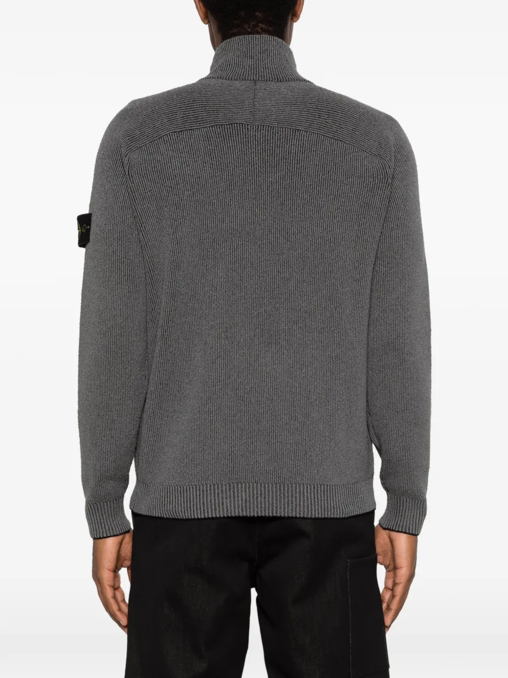 Stone Island Vest met ronde hals en logopatch Grijs