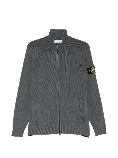 Stone Island logo-patch crew-neck cardigan