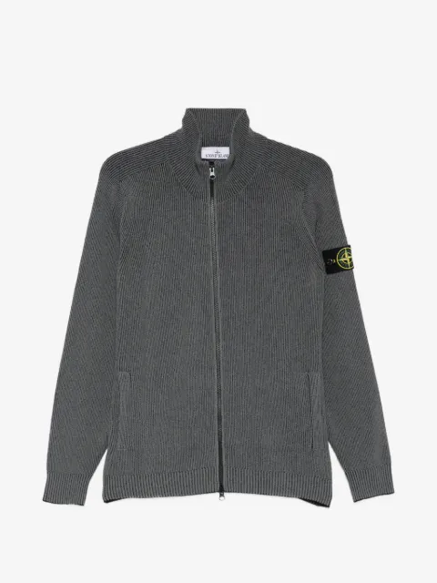 Stone Island كارديغان برقبة مستديرة وشارة شعار الماركة