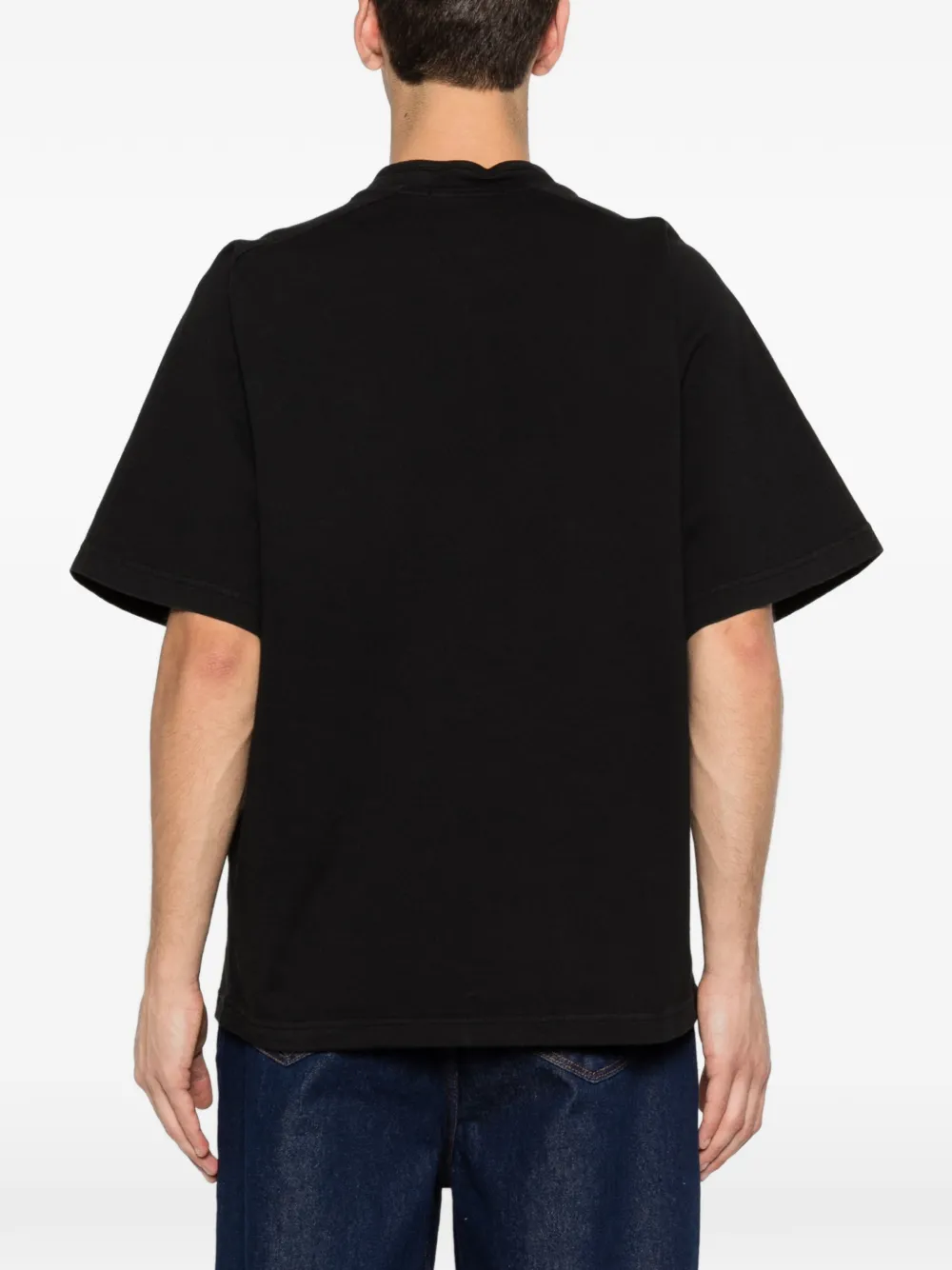 Stone Island T-shirt met Compass-logopatch Zwart