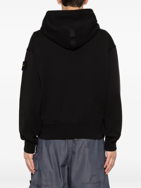 Stone Island ジップアップ パーカー | ブラック | FARFETCH JP