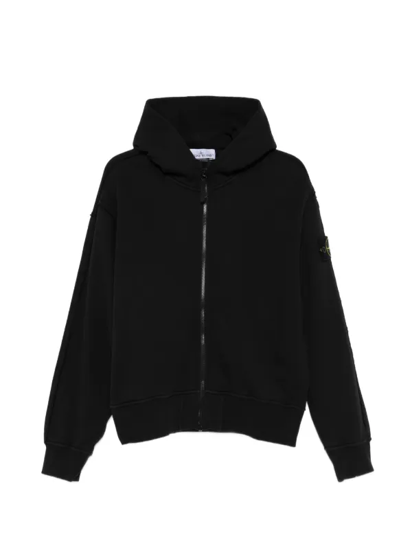 Stone Island ジップアップ パーカー | ブラック | FARFETCH JP