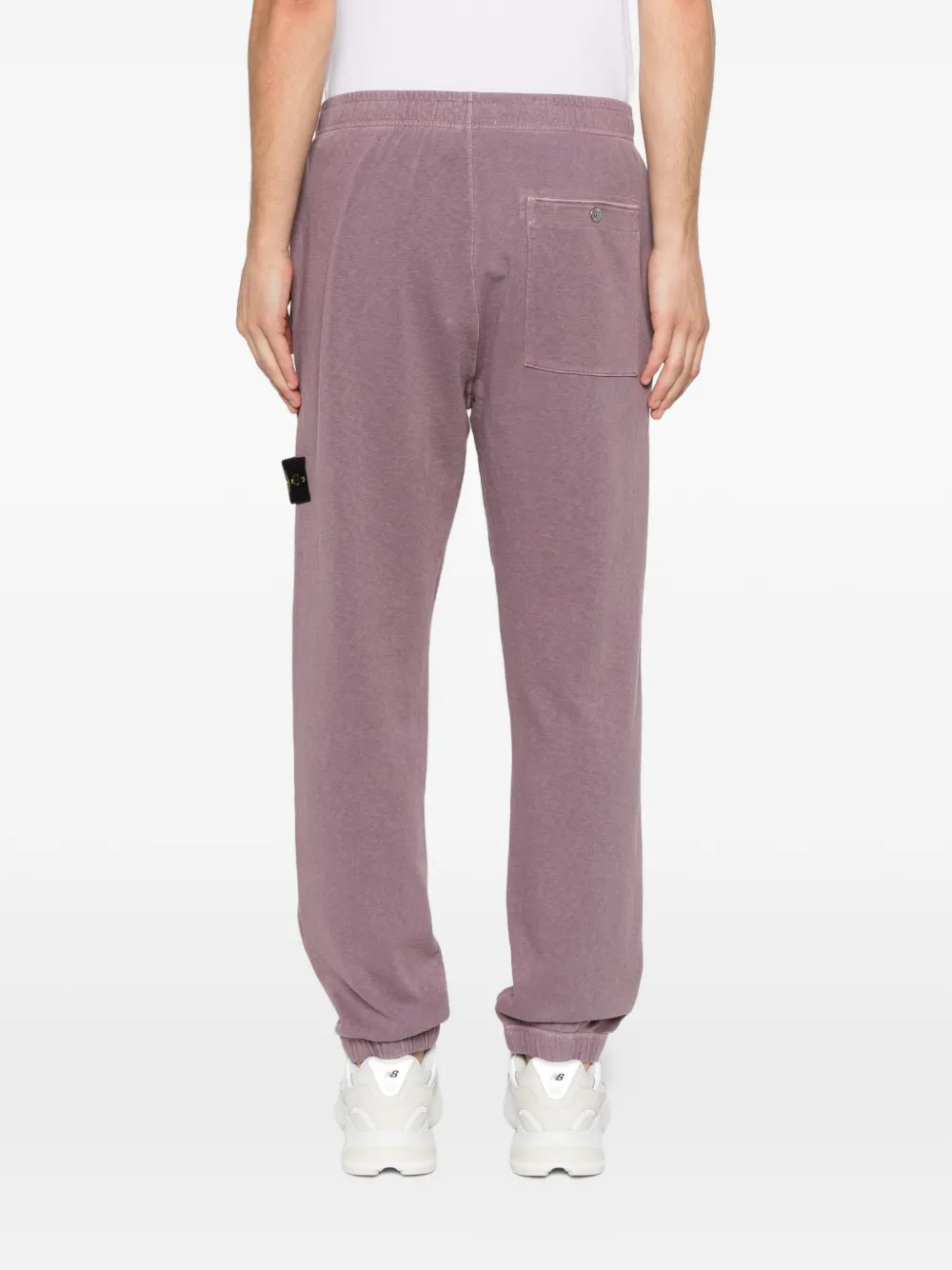 Stone Island Trainingsbroek met logopatch Paars