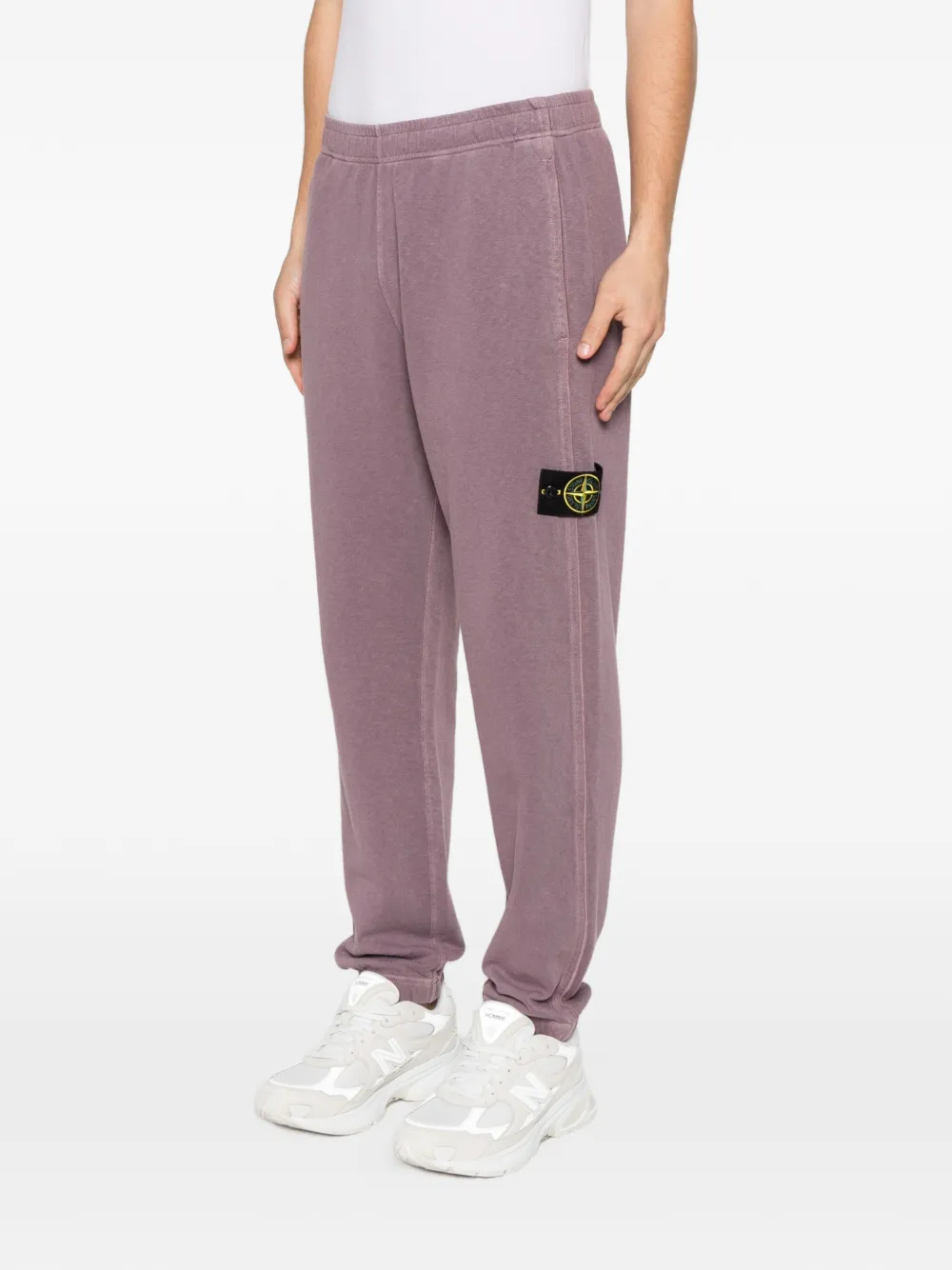 Stone Island Trainingsbroek met logopatch Paars