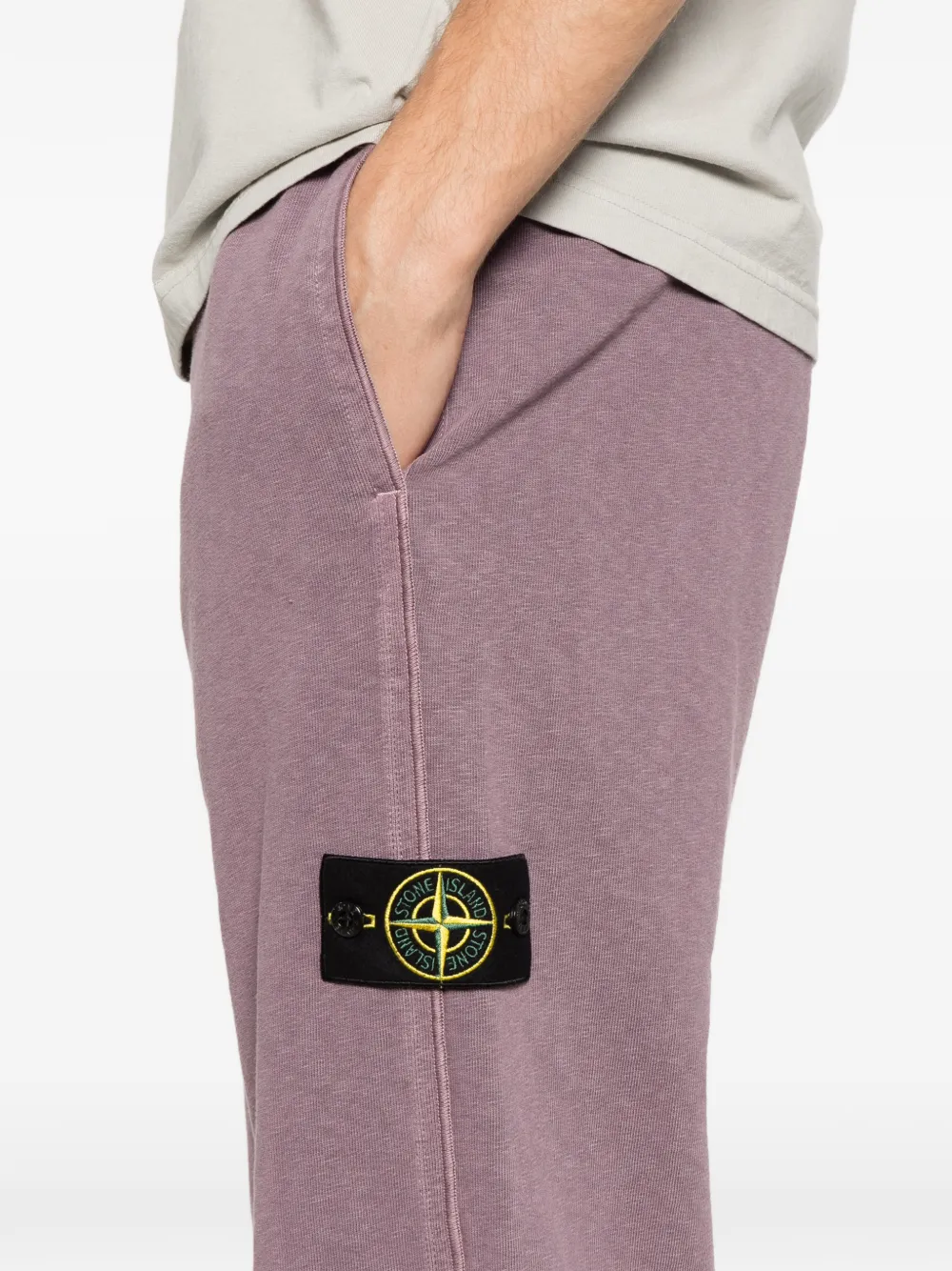 Stone Island Trainingsbroek met logopatch Paars