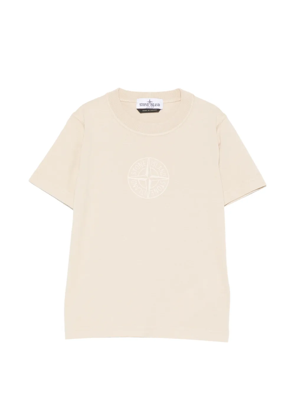 Stone Island Junior logo-embroidery T-shirt - Toni neutri