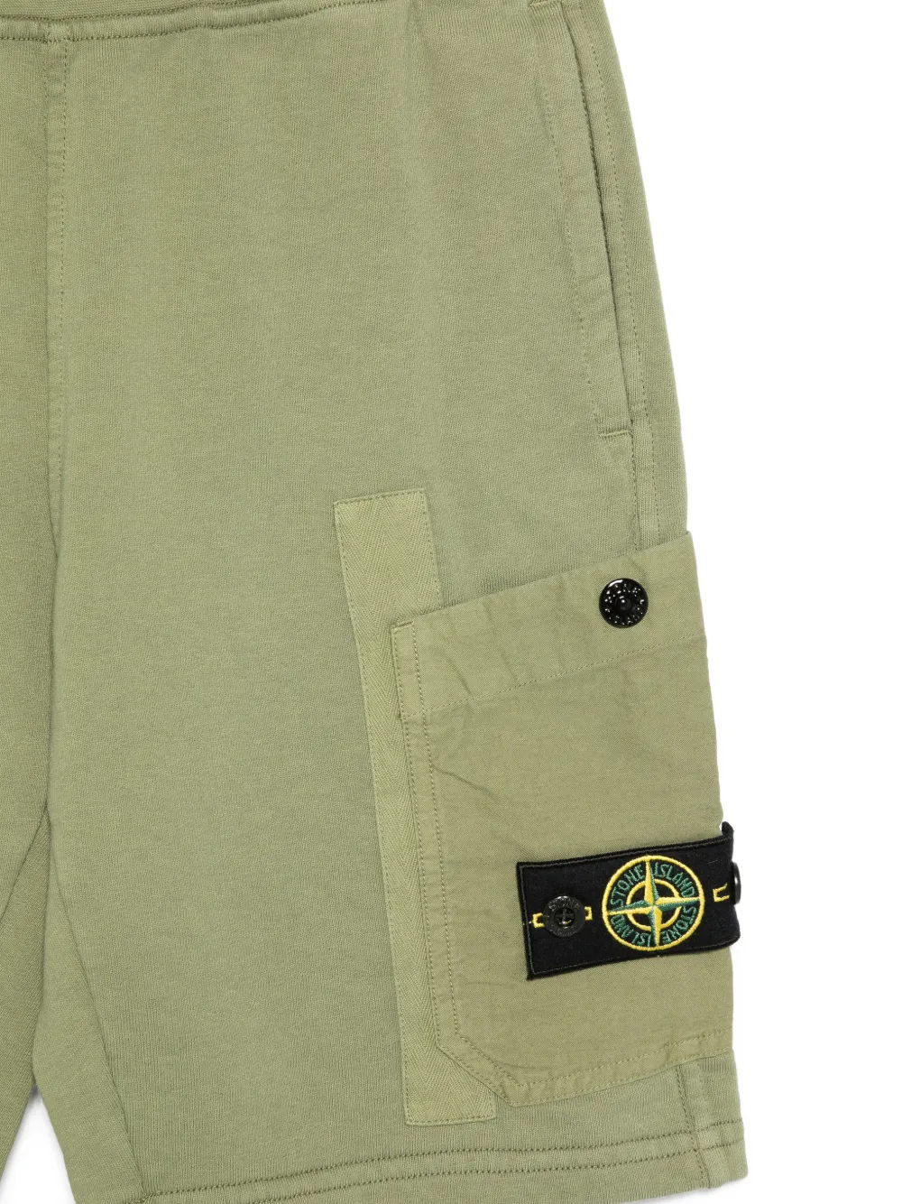 Stone Island Junior Katoenen shorts Groen