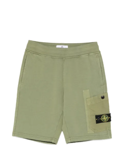 Stone Island Junior shorts con parche del logo