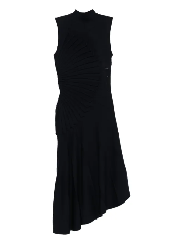 alaia pleated dress Pleated knitted maxi dress in green - Alaia