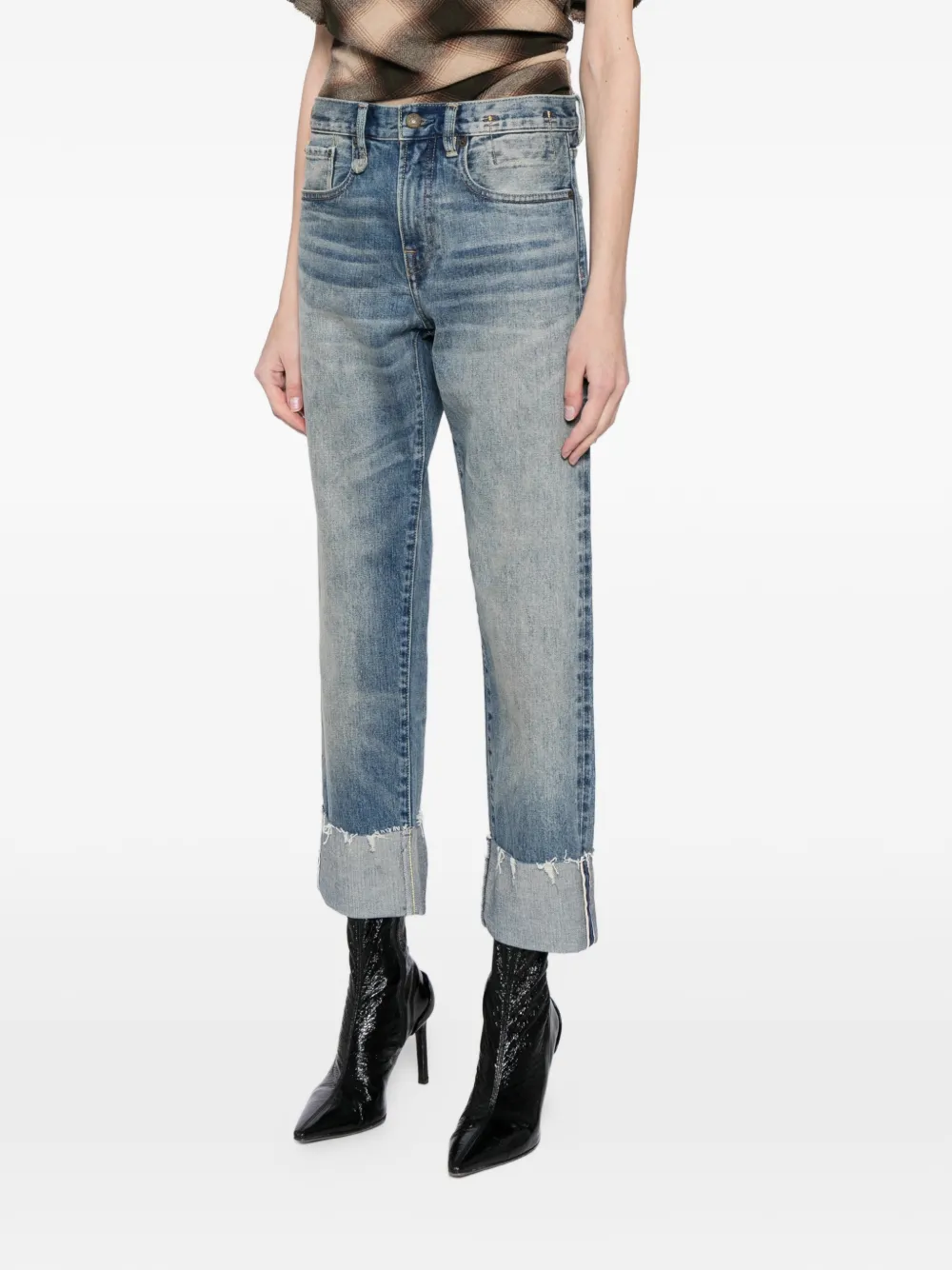  R13 Romeo Cuffed Jeans - Blue 