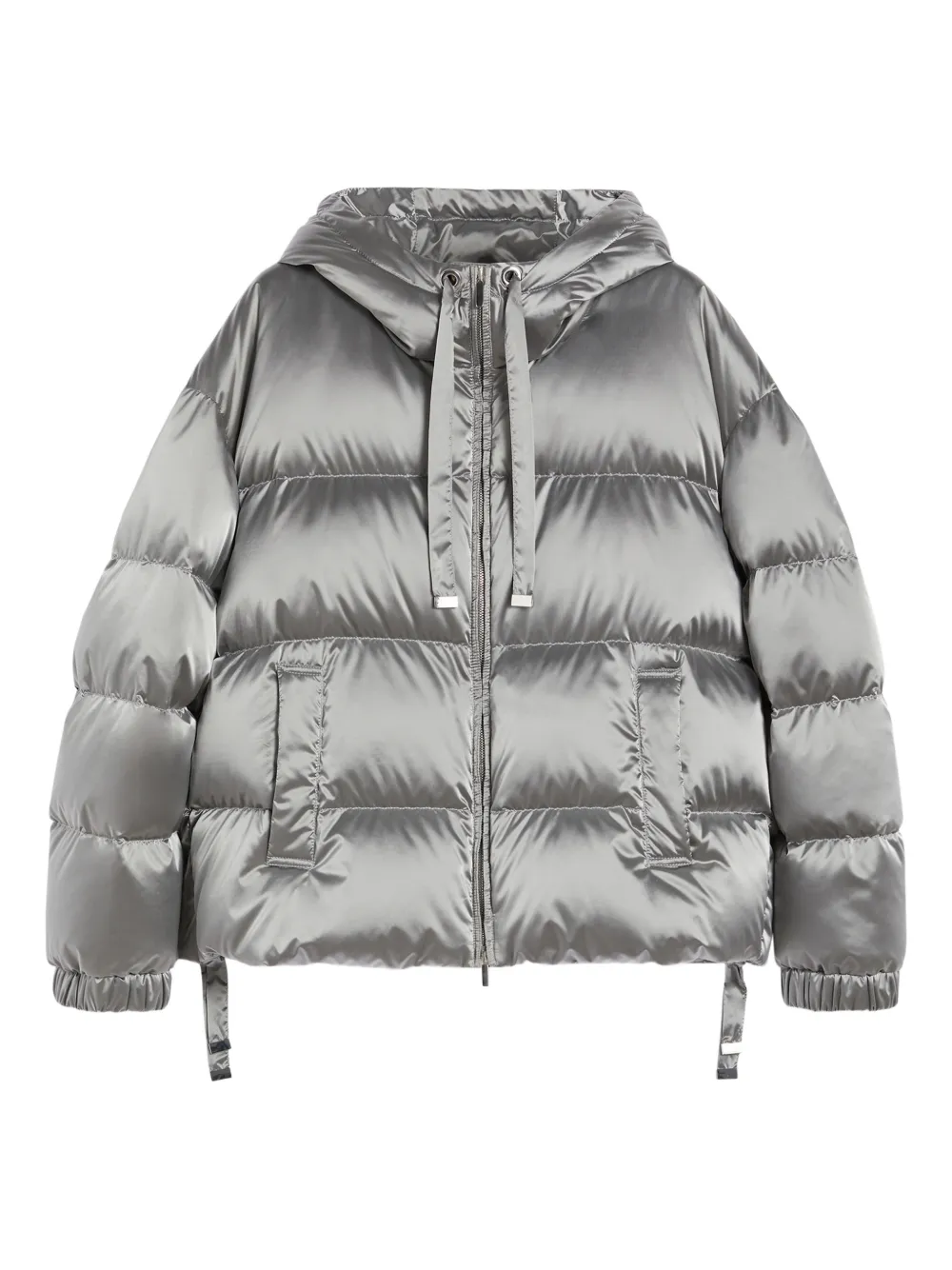 Max Mara Down Jacket In Water-repellent Technical Satin In Multi